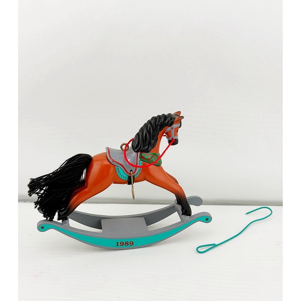 Hallmark Vintage 1989 Rocking Horse Ornament In Box